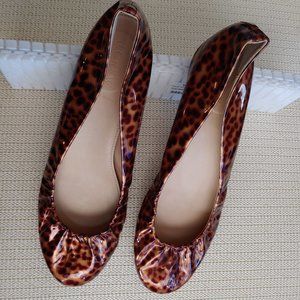 J. Crew Leather Leopard Print Loafers